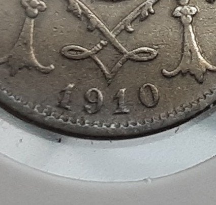Belgique - 5 cents — 1910 NL. (Ref 110). Variante, Timbres & Monnaies, Enlèvement ou Envoi, Métal, Monnaie en vrac