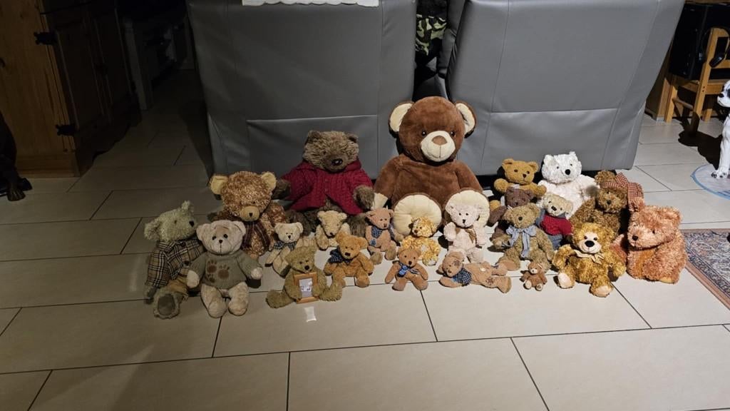 Verzameling beren groot en kleine van het merk sudkin e.a, Collections, Ours & Peluches, Enlèvement, Utilisé, Ours en tissus, Autres marques