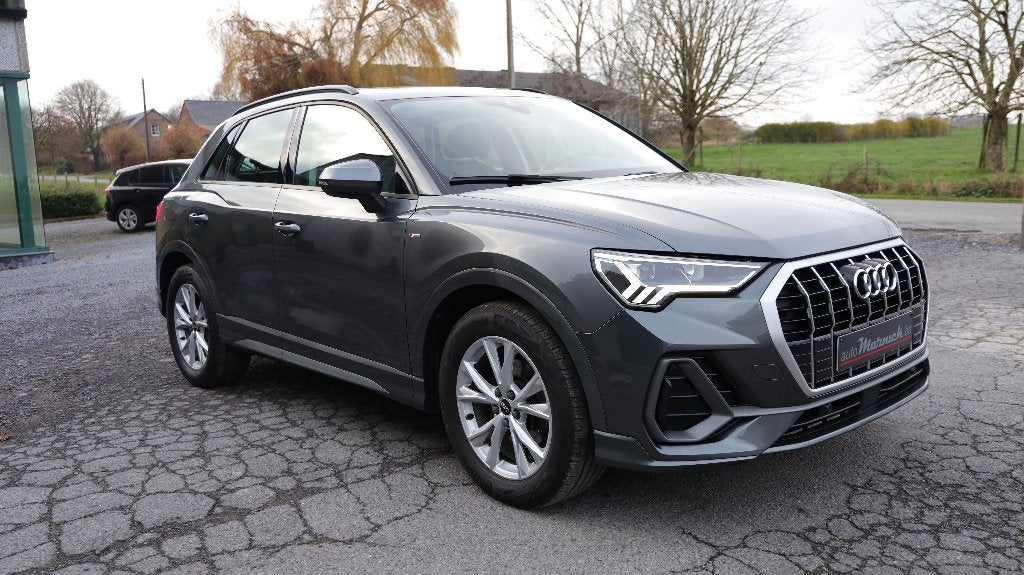 Audi Q3 2.0 TDI 2021 Stronic-GPS-S line-CuirCruise-Toit pano, Cuir, Argent ou Gris, Achat, Entreprise