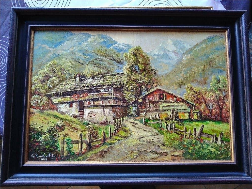 peinture de Ransbeeck, Enlèvement ou Envoi, Peinture à l'huile, Paysage, Encadré