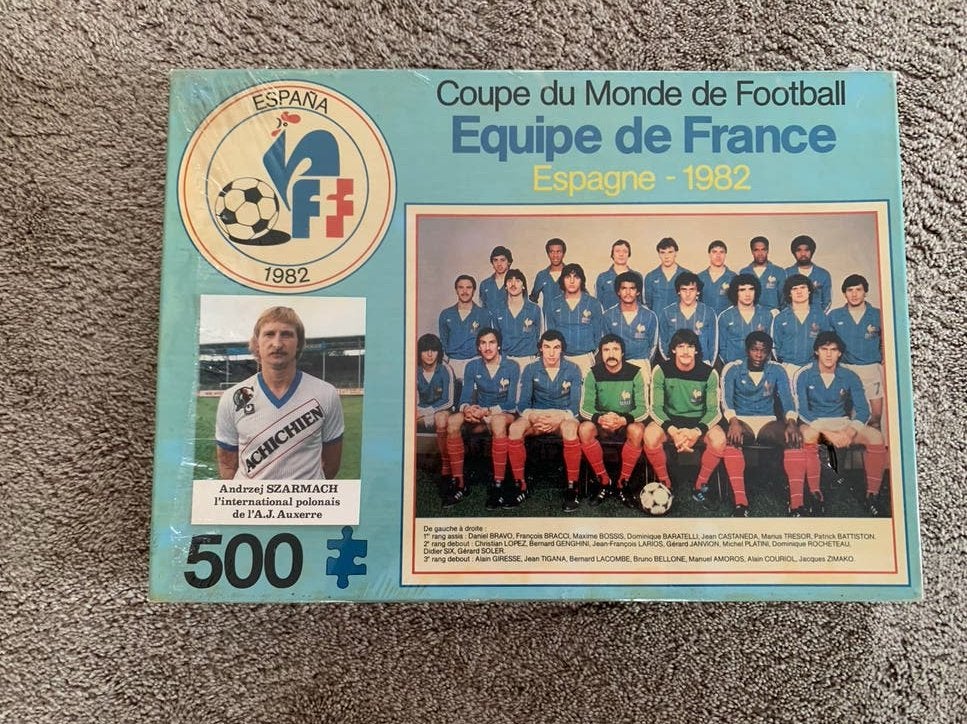 vintage legpuzzel WK voetbal van 1982 in Spanje, Enlèvement ou Envoi, Comme neuf, Autres types