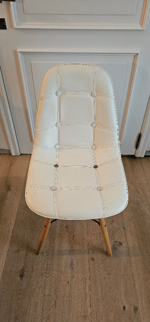 Partij van 10 Scandinavische Eames-Style Stoelen, Enlèvement, Utilisé, Blanc, Cinq, Six Chaises ou plus