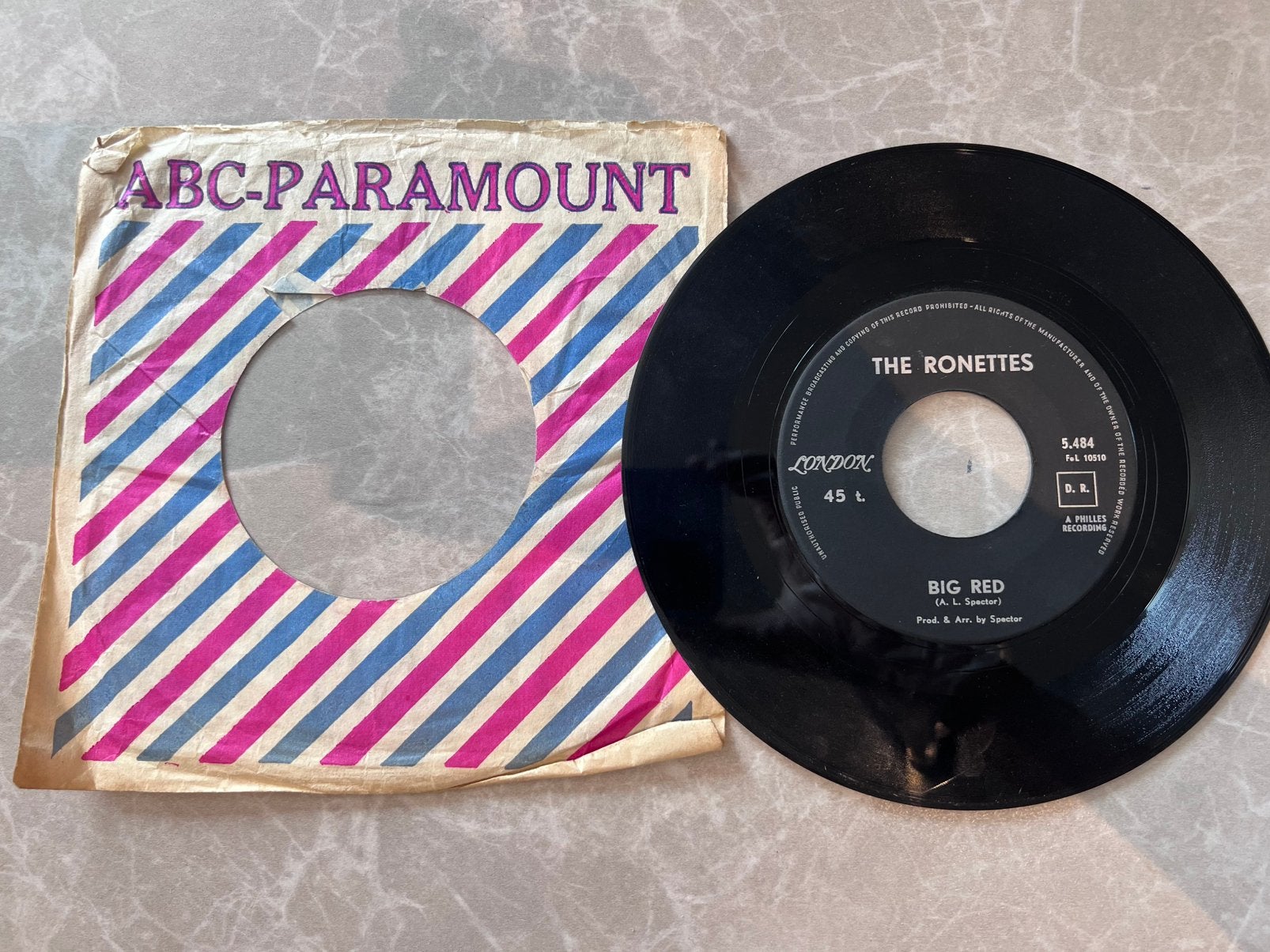 Vinyl 7" 45RPM The Ronettes, Ophalen of Verzenden, Gebruikt, 7 inch