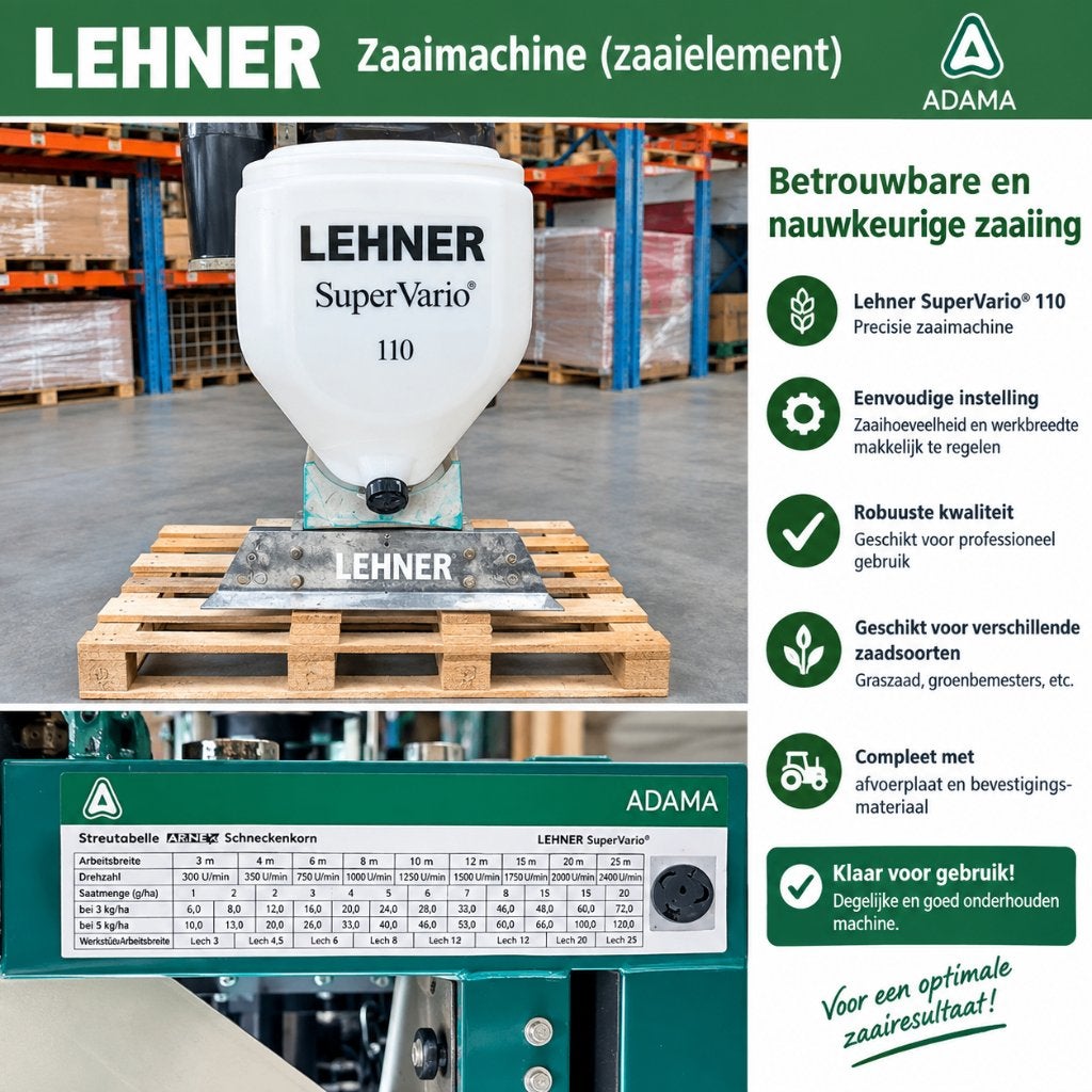 Variospeed Lehner 110, Articles professionnels, Agriculture | Outils, Enlèvement, Cultures, Semer, Planter ou Lever