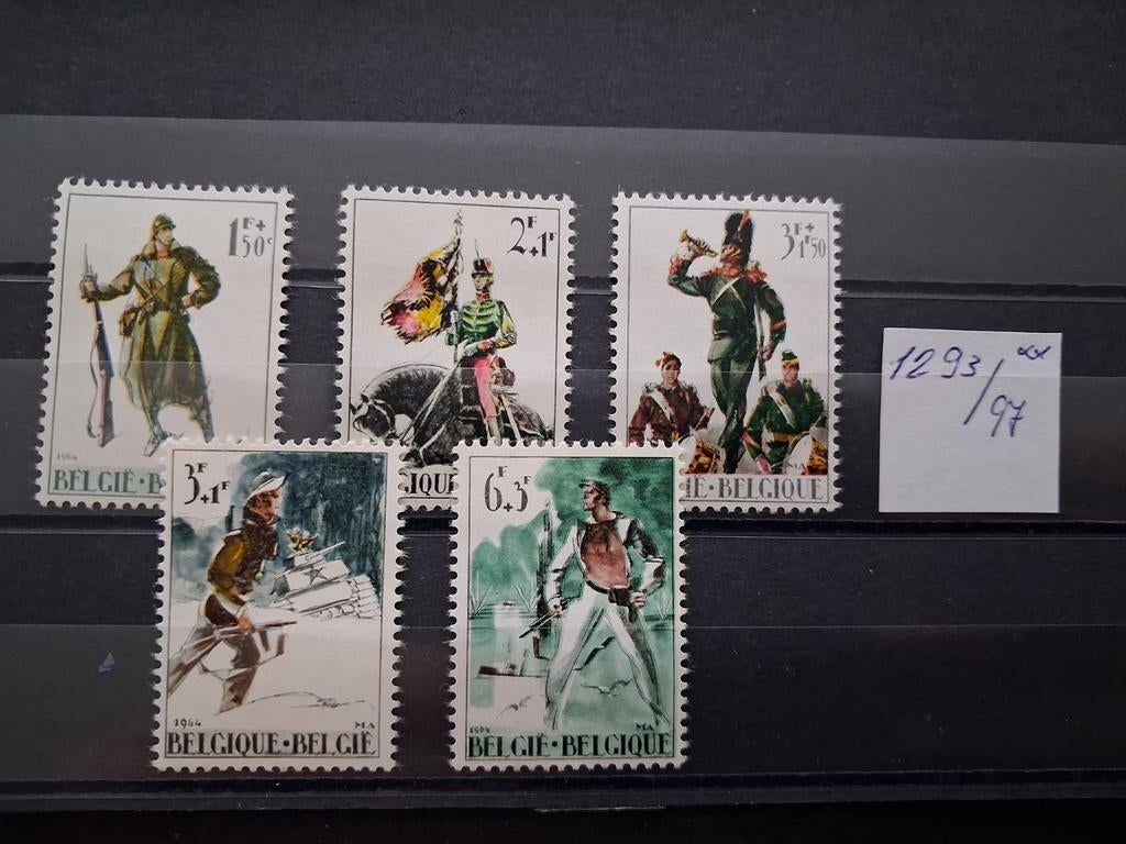 Belgique : 1293/97** Résistance et combat 1964, Timbres & Monnaies, Timbres | Europe | Belgique, Sans timbre, Neuf, Non oblitéré