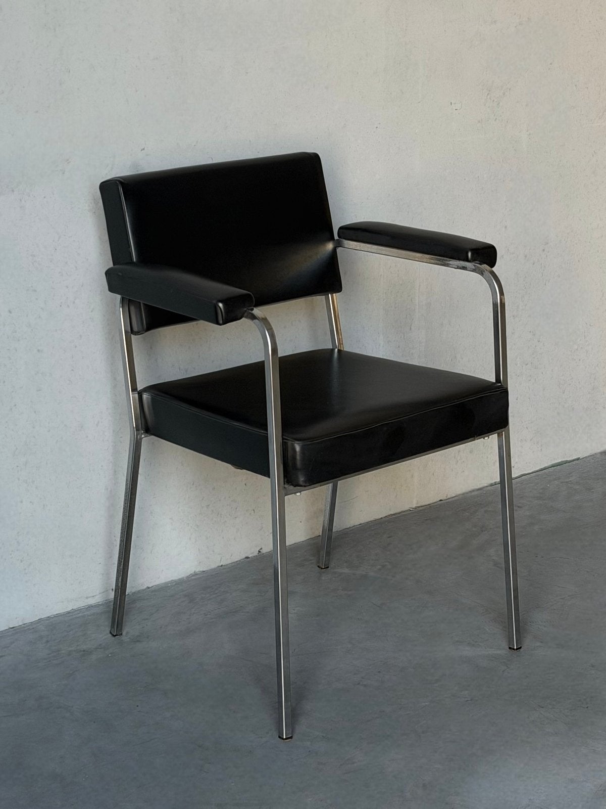 Vintage bauhaus chroom stoel, Ophalen, Zo goed als nieuw, Bureaustoel