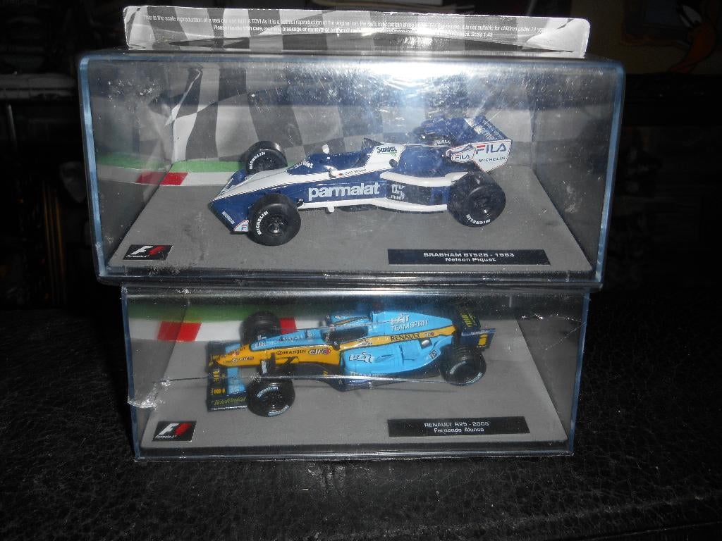 Lot de 2 F1 1/43 Renault Alonso/ Brabham Piquet, Enlèvement ou Envoi
