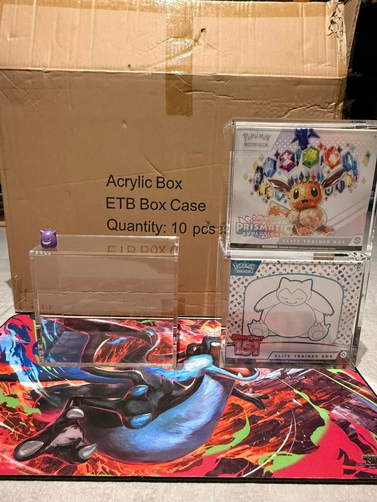 Premium 5mm Acrylic Case for Pokémon ETB, Hobby en Vrije tijd, Ophalen of Verzenden, Zo goed als nieuw