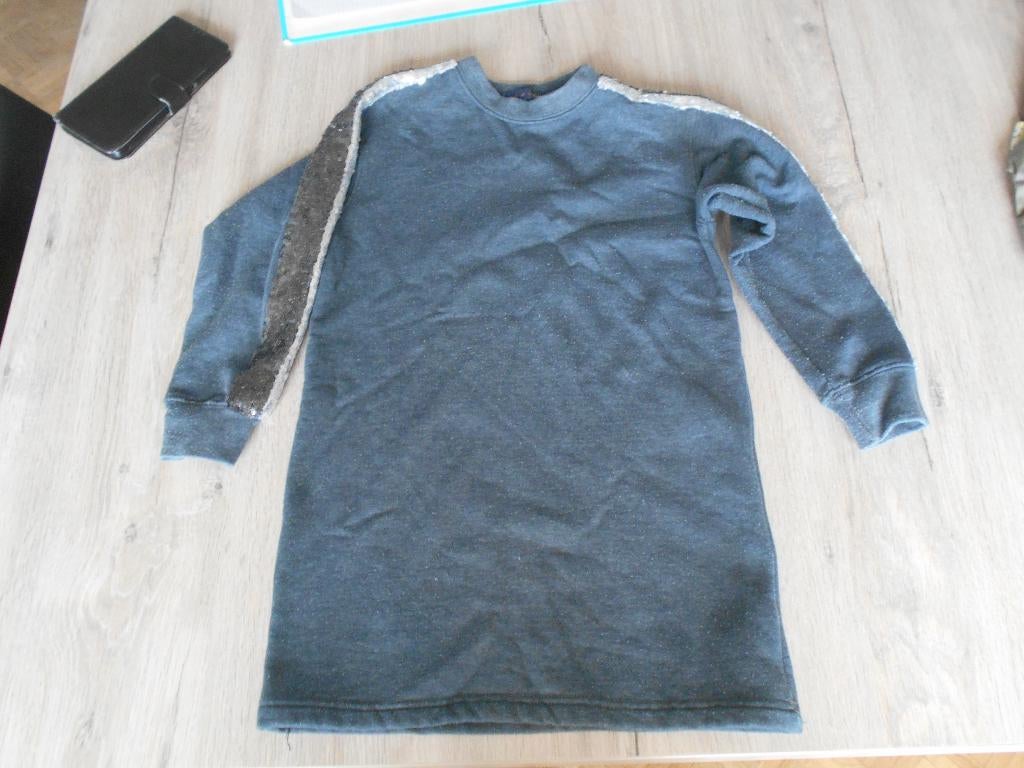 grijs met glitters kleed  trui maat 116, Ophalen of Verzenden, Gebruikt, Meisje, Trui of Vest