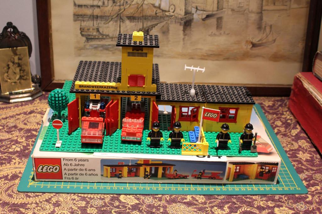 Lego 374 Fire Station + doos + instructies, Enlèvement ou Envoi, Lego, Ensemble complet, Utilisé