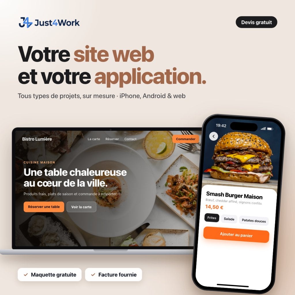 Création Site Web & Application Mobile – Devis gratuit, Services & Professionnels, Conception de sites web