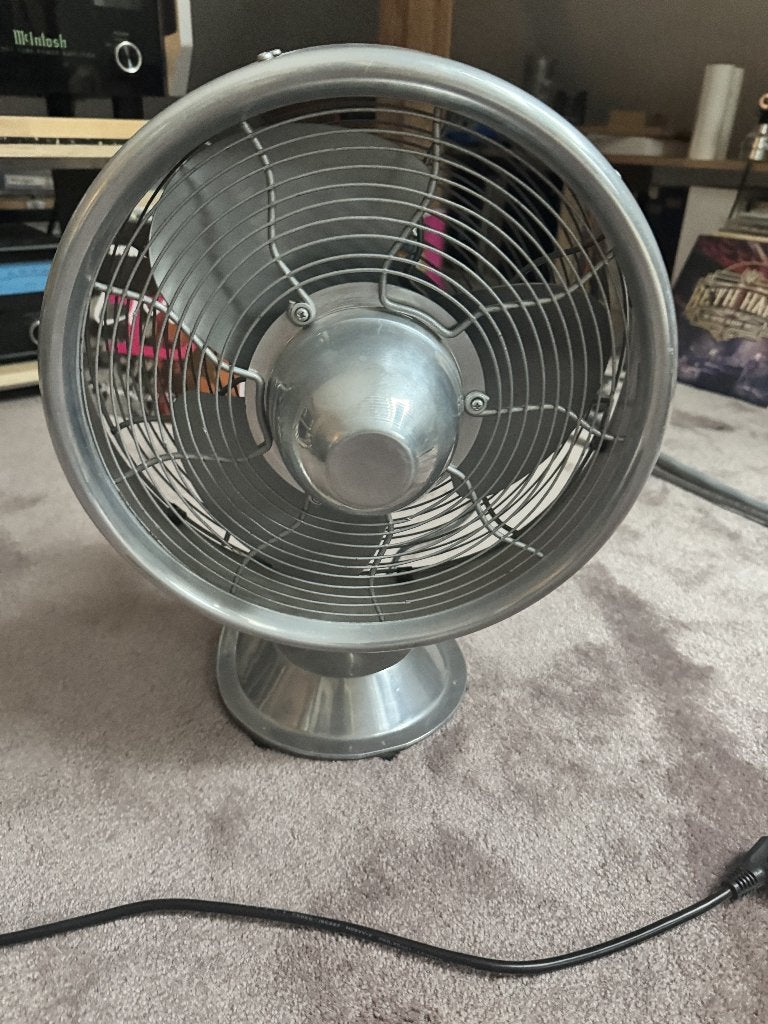 Ventilateur vintage en métal – Style industriel rétro, Electroménager, Enlèvement, Utilisé, Ventilateur de table
