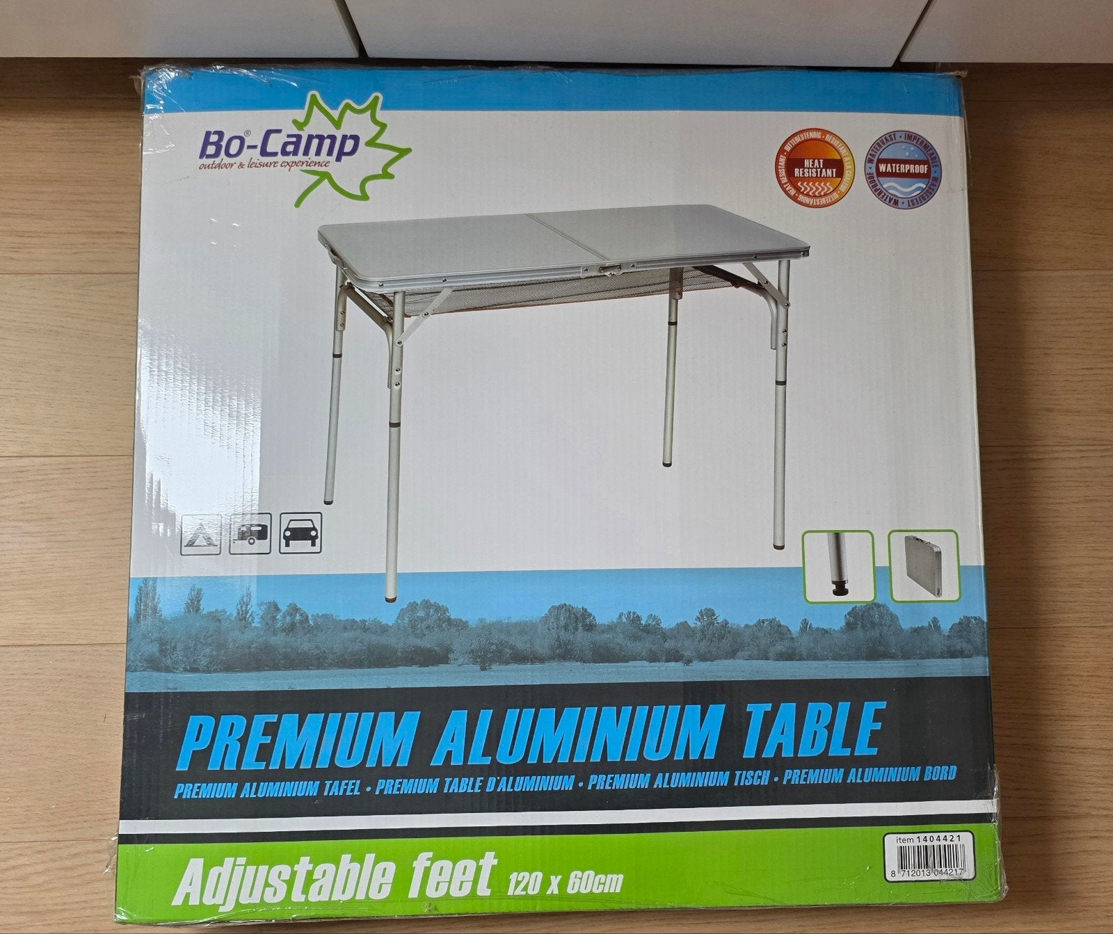 Bo-camp premium aluminium tafel 120 x 60 cm, Caravans en Kamperen, Ophalen, Zo goed als nieuw, Campingtafel