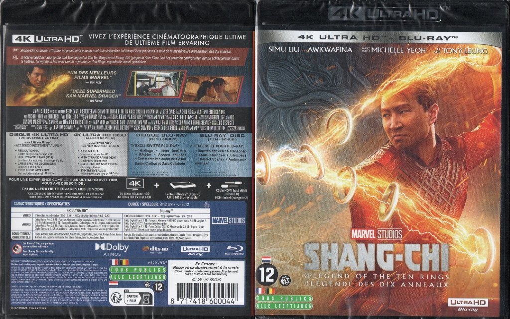shang-chi et la legende ..  (4k ultra-hd + blu-ray) neuf, CD & DVD, Français, Enlèvement ou Envoi, Film, Science-Fiction et Fantasy