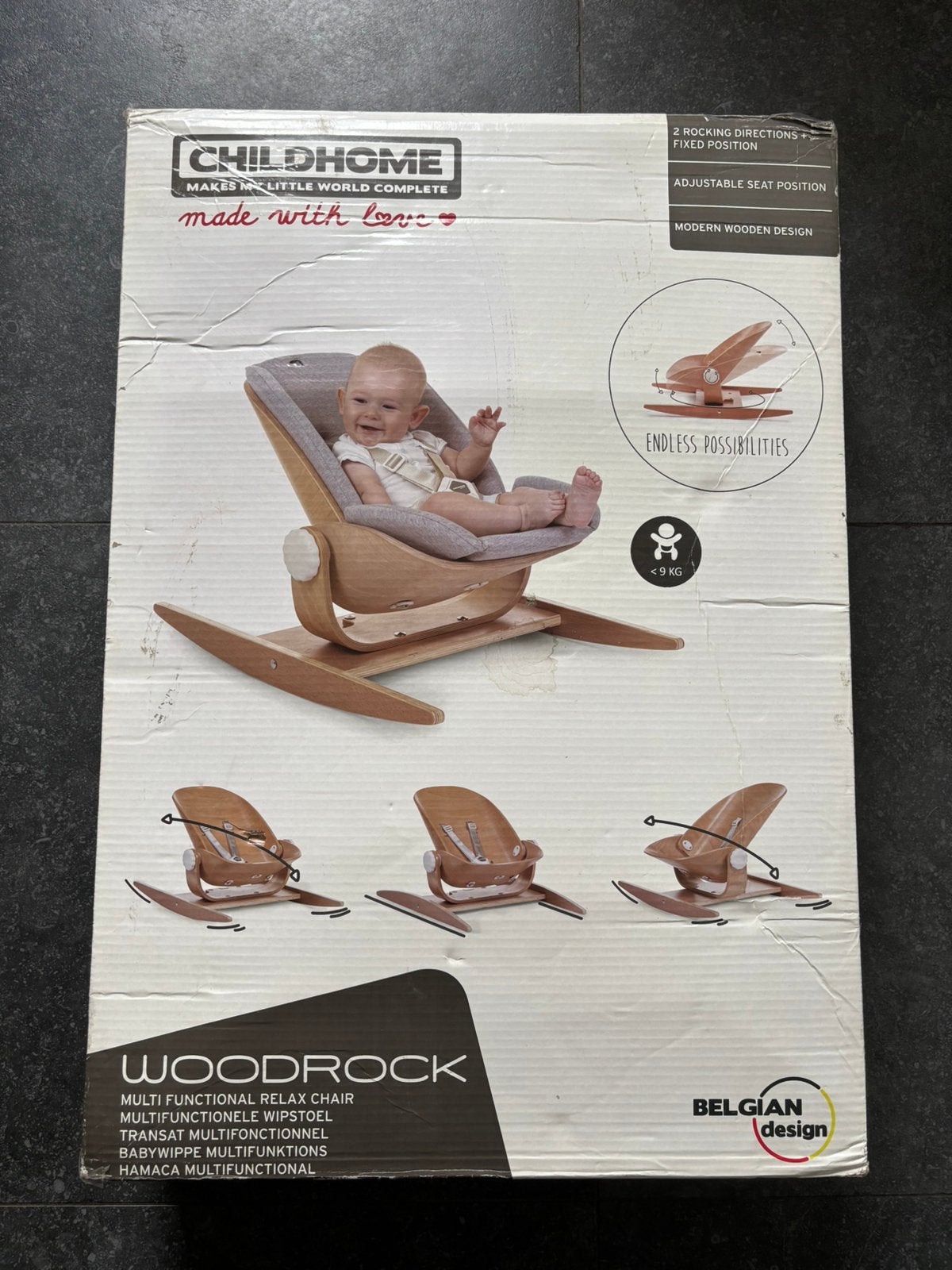 Childhome Woodrock wipstoel, Kinderen en Baby's, Wipstoeltjes, Ophalen, Zo goed als nieuw, Wipstoel