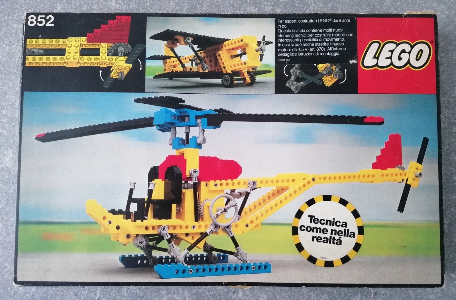 Lego Technic 852 Helicopter

Complete set in perfecte staat., Kinderen en Baby's, Ophalen of Verzenden, Complete set, Lego, Technic