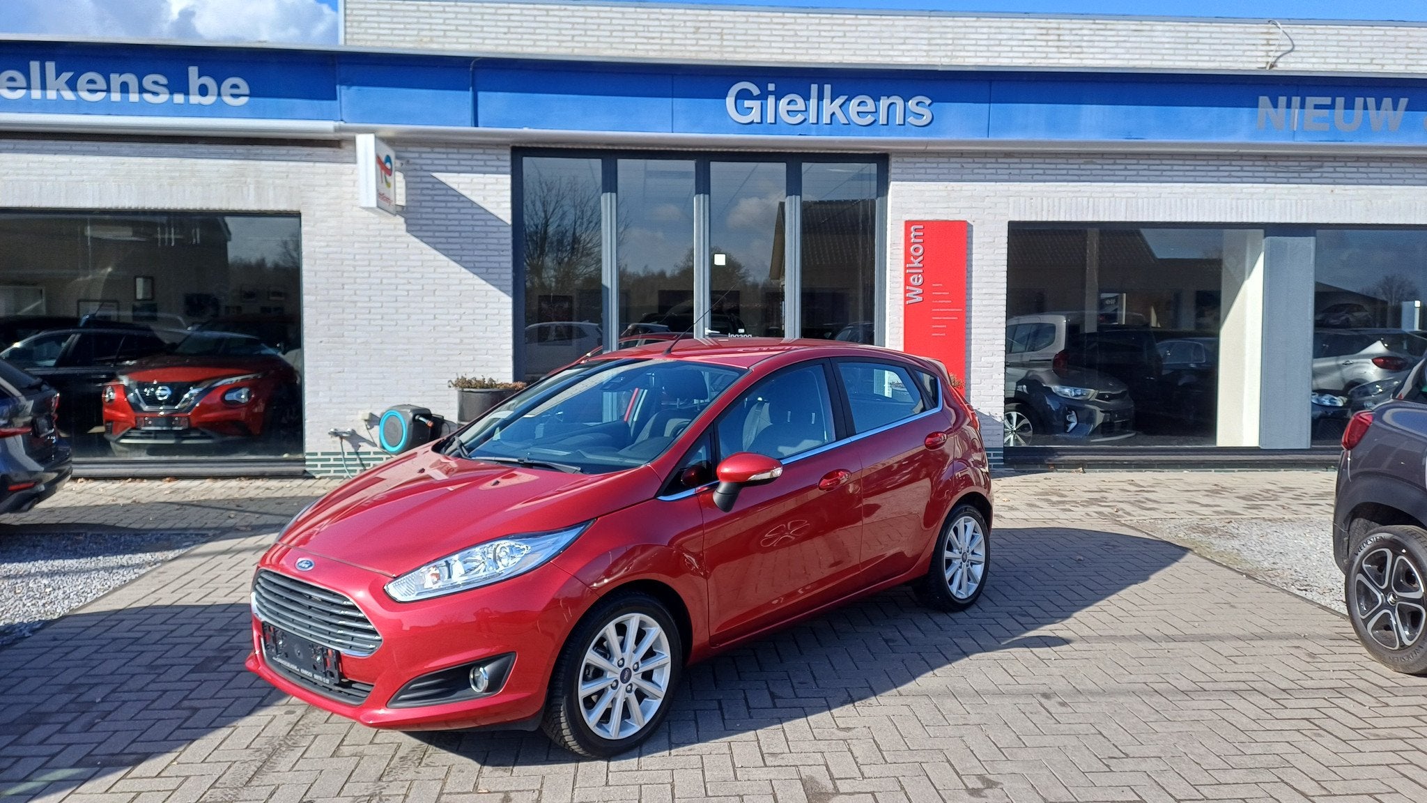 Ford Fiesta 1.0 Ecoboost titanium AUTOMAAT, Auto's, Stof, Gebruikt, Parkeersensor, Bedrijf