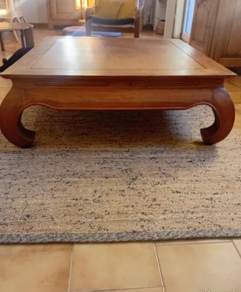 Table basse en teak opium, Maison & Meubles, Tables | Tables de salon, Enlèvement, Utilisé, Carré, Teck