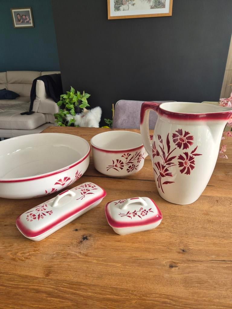 PrachtigeAntieke/Vintage Toiletset Boch La Louvière – Bordea, Enlèvement