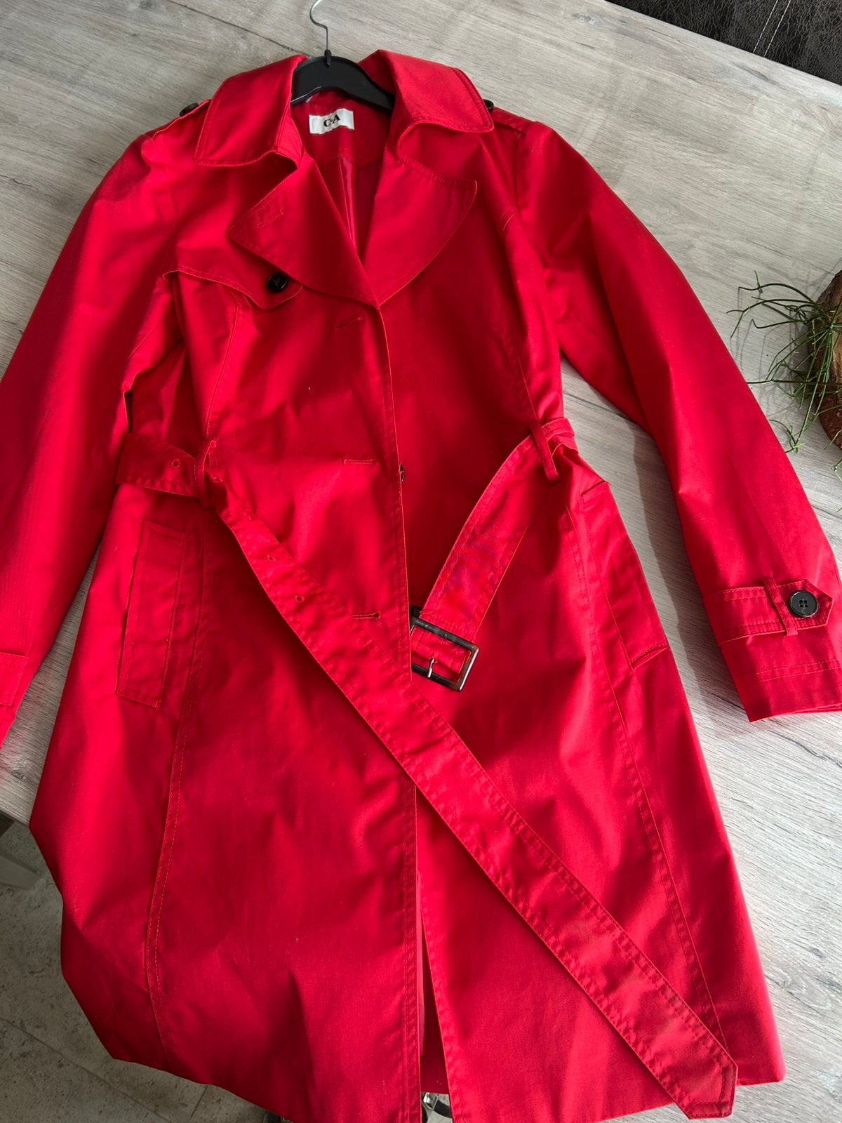 Rode regenjas, Kleding | Dames, Jassen | Zomer, Ophalen, Zo goed als nieuw, Maat 36 (S), Rood