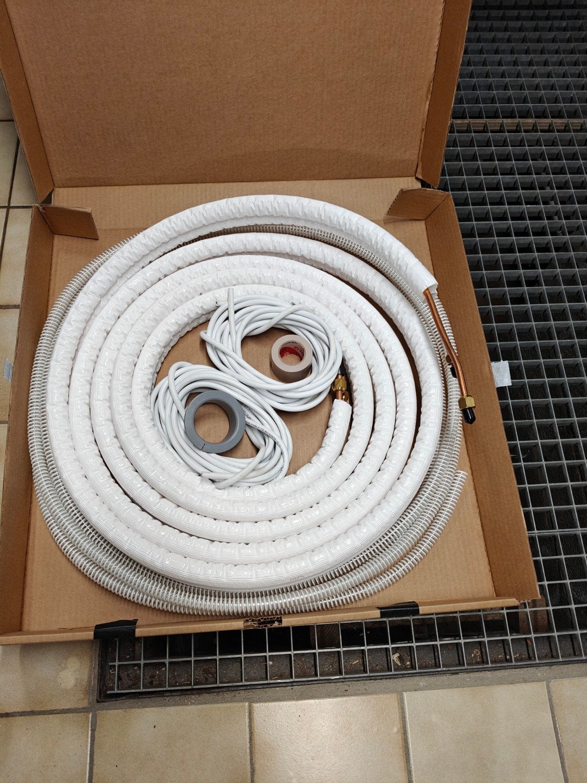 Aansluitkit compleet airco 1/4-3/8 7m lang, Doe-het-zelf en Bouw, Buizen en Afvoer, Ophalen, PVC