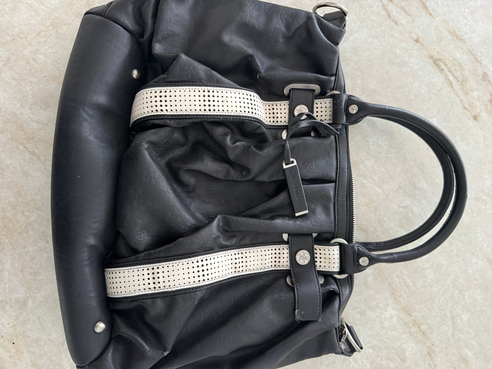 Nicky Vankets leren handtas – zeer nette staat, Bijoux, Sacs & Beauté, Enlèvement, Comme neuf, Noir, Sac à main