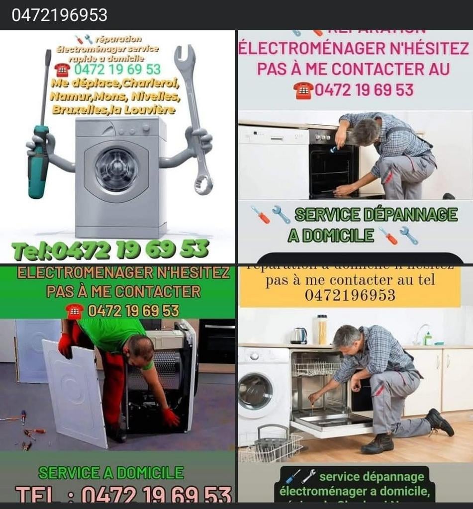 Réparation électroménager a domicile tel 0472196953