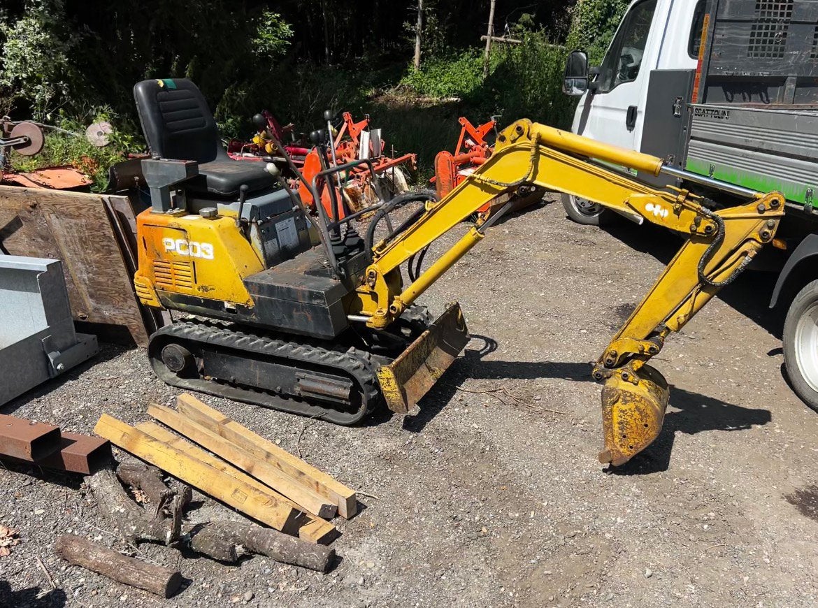Mini pelle 600kg Komatsu PC3 refroidie par air 1 cylindre, Enlèvement