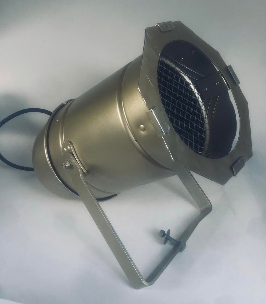 Decorative vintage gouden theaterlamp PAR 64, Musique & Instruments, Éclairage de théâtre, Enlèvement, Comme neuf