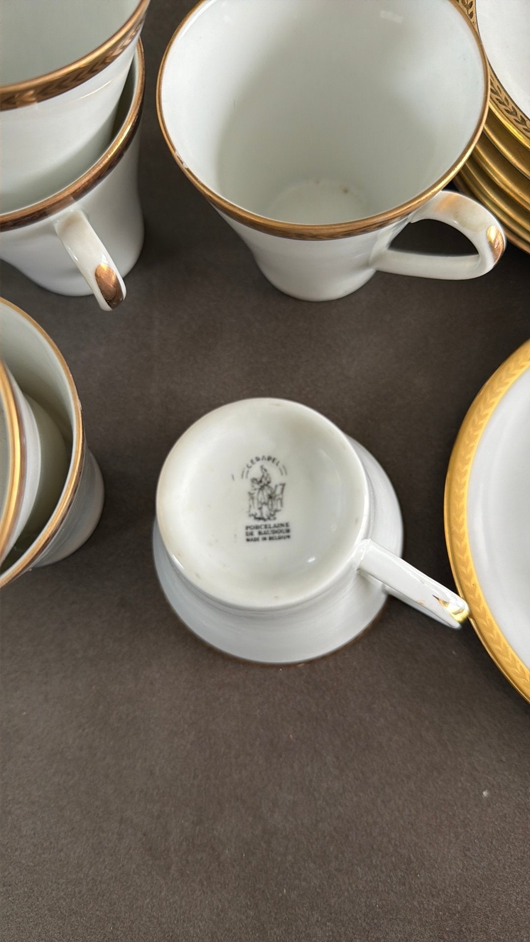 Service à café vintage en Porcelaine de Baudour (Cerabel), Antiquités & Art, Enlèvement