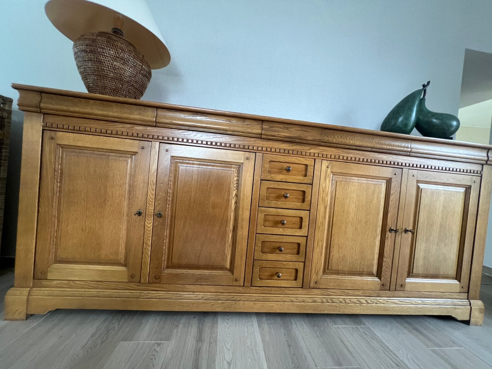 Eiken dressoir, Huis en Inrichting, Ophalen, Gebruikt, 200 cm of meer