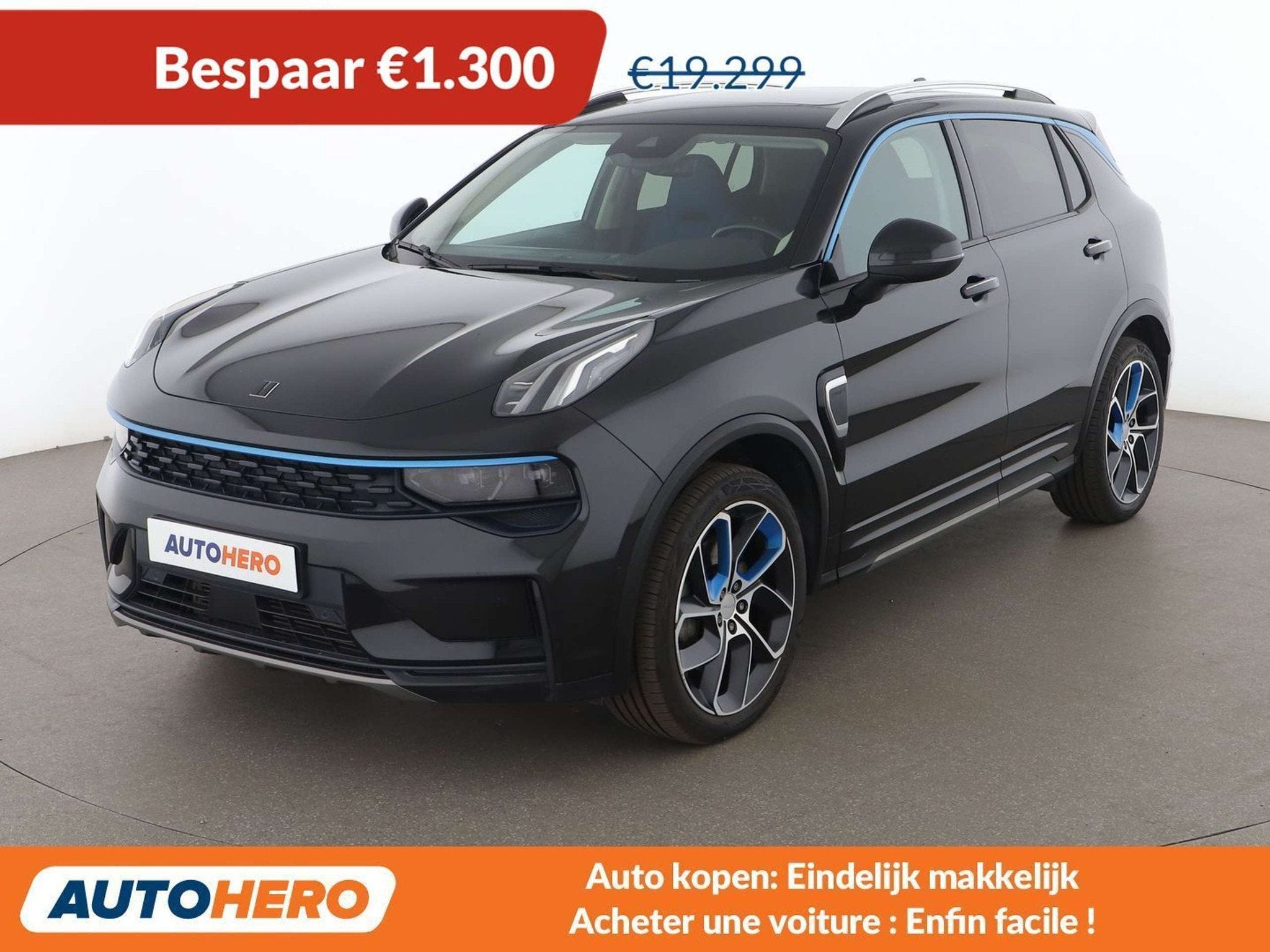 Lynk & Co 01 1.5 Plug-in Hybrid (bj 2021, automaat), Auto's, Stof, Gebruikt, Zwart, Elektrisch