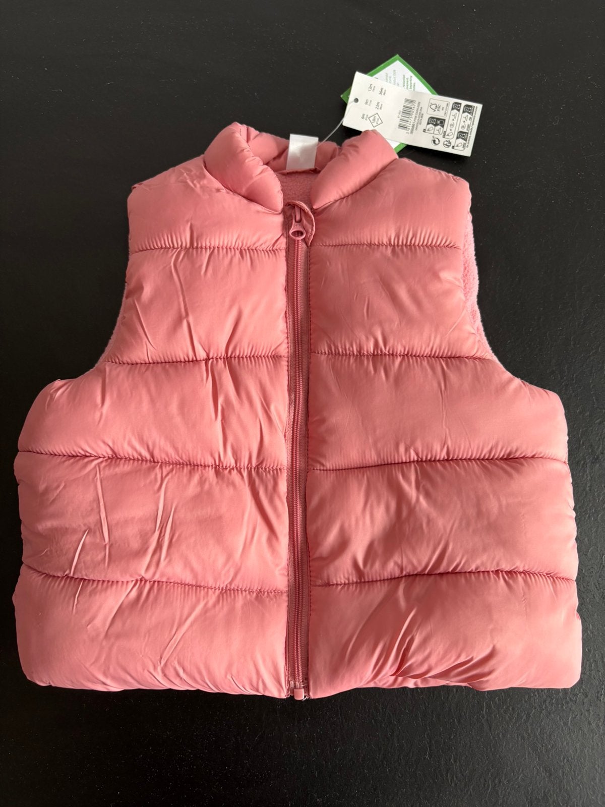 Roze Bodywarmer 18m (maat 80) - nieuw, Kinderen en Baby's, Babykleding | Maat 80, Ophalen of Verzenden, Nieuw, Meisje, Jasje
