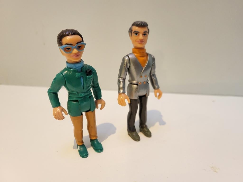 Thunderbirds actiefiguren Brains & Scott Tracy (1992), Kinderen en Baby's, Speelgoed | Actiefiguren, Gebruikt, Ophalen of Verzenden