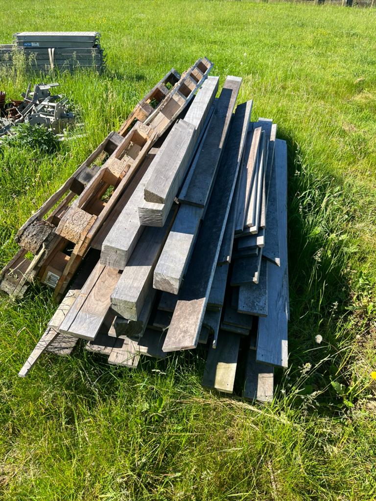 2 kubiek padouk planken terras, Enlèvement, Comme neuf, Poutres