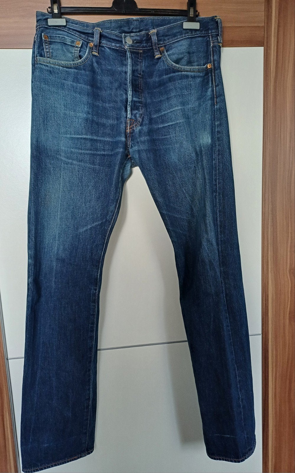 Donkerblauwe jeans Levi Strauss, Kleding | Heren, Levi's, Blauw, Ophalen of Verzenden, Zo goed als nieuw