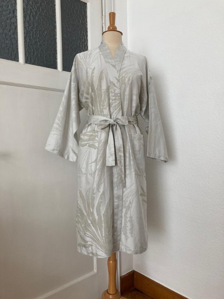 Kimono Yves Delorme “Palmea”, Ophalen of Verzenden, Grijs, Badjas