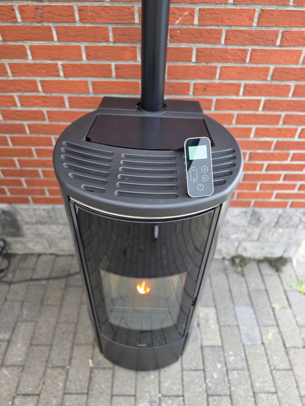 pelletkachel nobis 10kw gratis leveren !, Elektrisch, Ophalen of Verzenden, Zo goed als nieuw, Pelletkachel