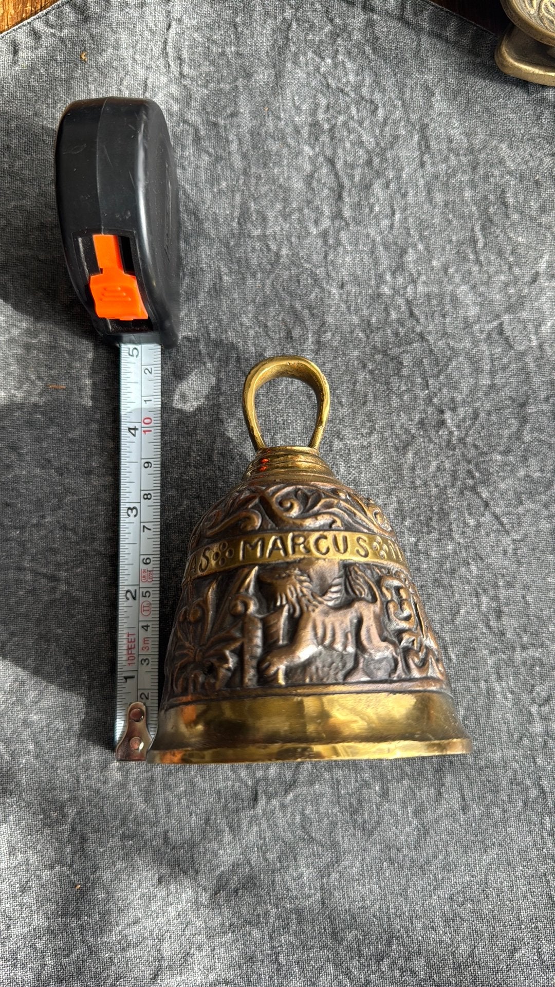 Vintage Messing Altaarbel / Sanctusbel – Vier Evangelisten, Enlèvement ou Envoi