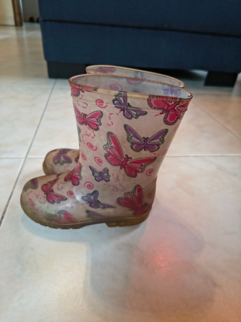 Regenlaarzen maat 24, Kinderen en Baby's, Ophalen, Gebruikt, Meisje, Laarzen