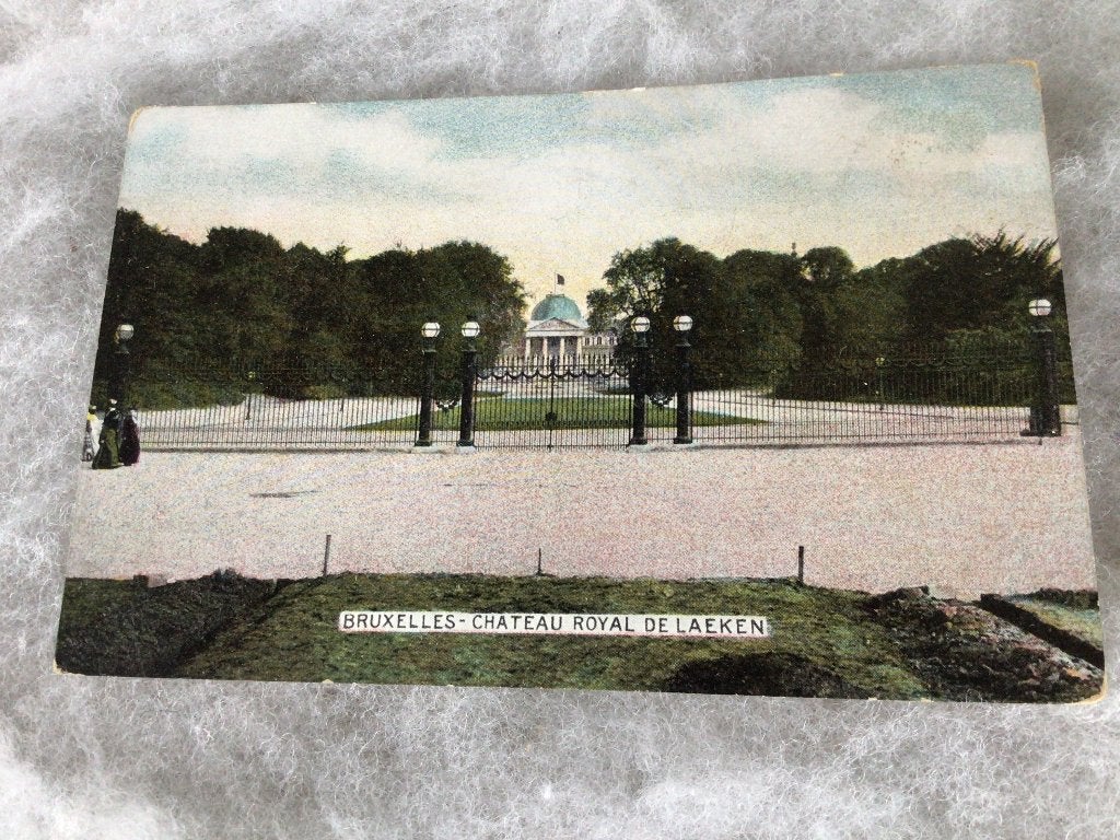 Oude postkaart. Chateau Royal de Laeken. Ongelopen, Enlèvement ou Envoi