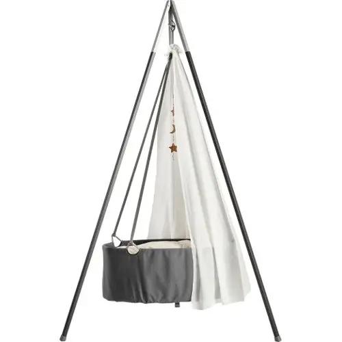Leander baby wieg grijs/wit met tipi staander, Kinderen en Baby's, Babywiegjes en Ledikanten, Ophalen, Nieuw, Wieg