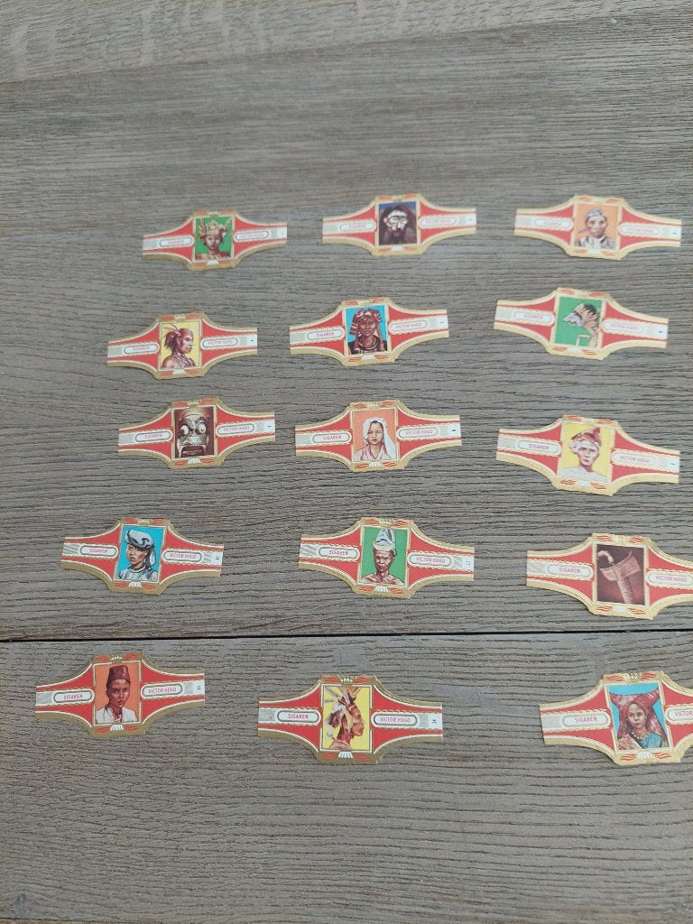 sigarenbandjes VICTOR HUGO "Indonesië reeks B", Ophalen of Verzenden, Zo goed als nieuw, Sigarenbandjes