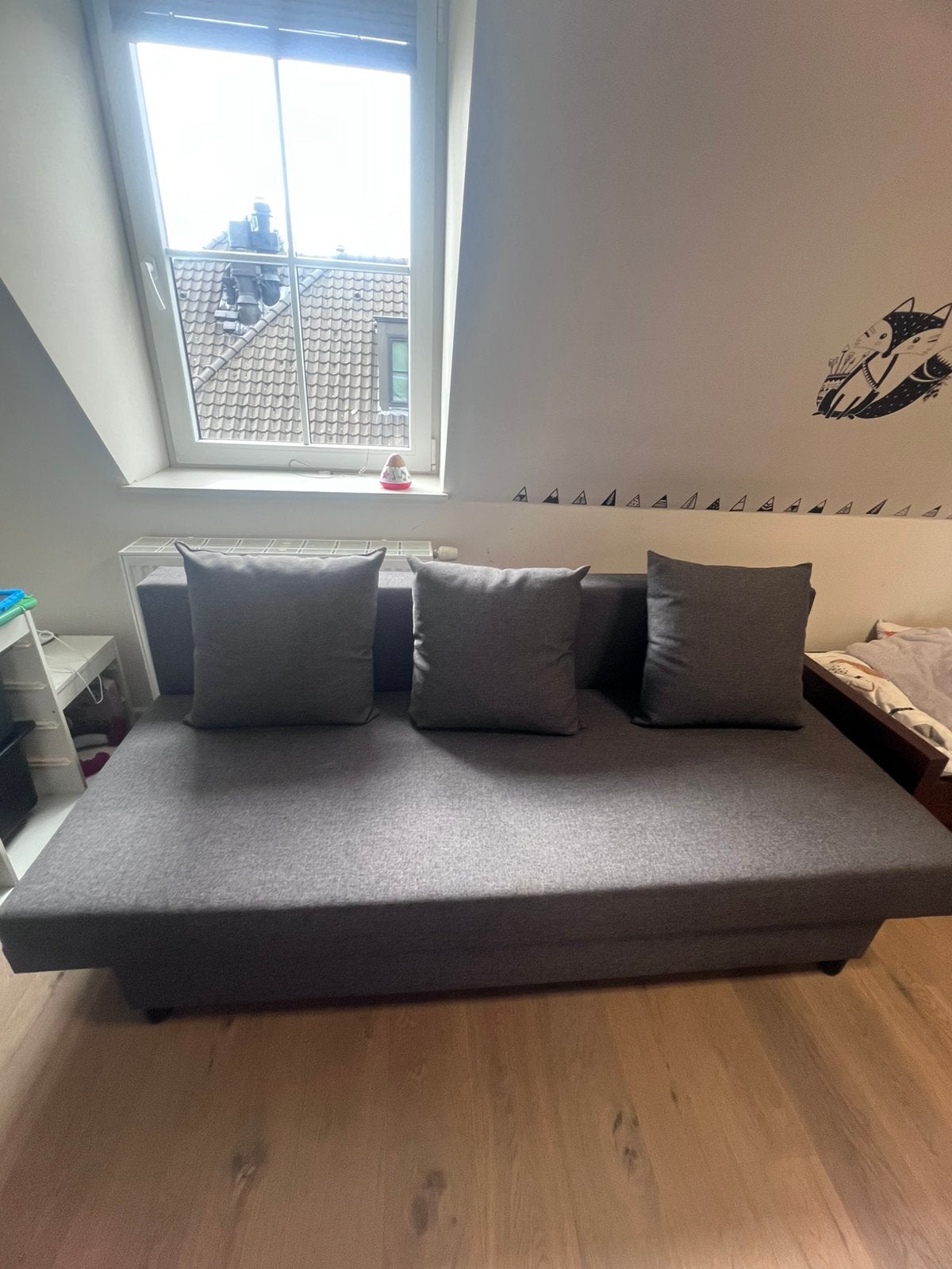 Magnifique canapé-lit 3 places IKEA ÄLVDALEN en gris-beige, Enlèvement, Utilisé