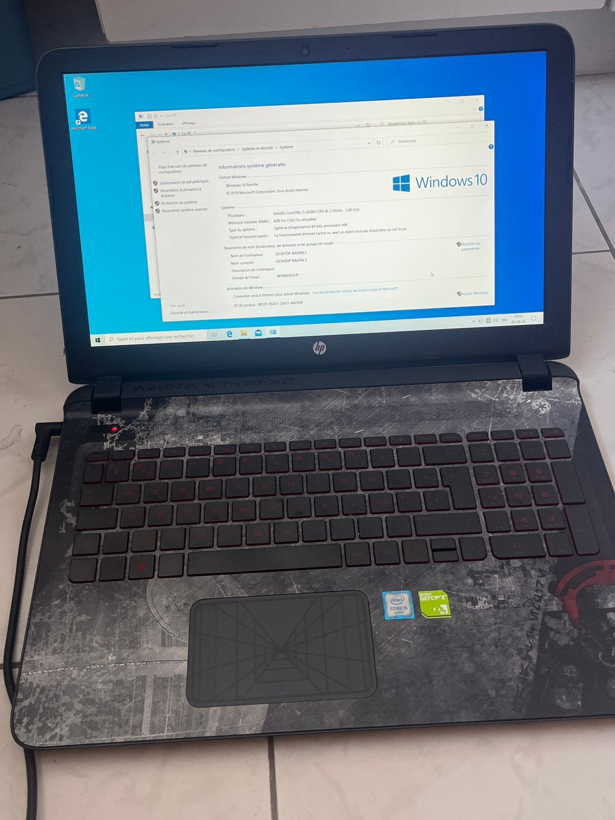 Lot de 2 PC portables HP et Lenovo (Pour pièces / À réparer), Enlèvement, Comme neuf, 15 pouces, Gaming
