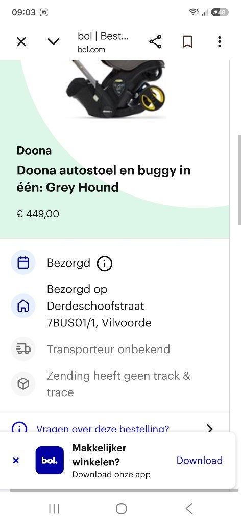 Doona 2 in 1, Kinderen en Baby's, Buggy's, Ophalen, Gebruikt, Overige merken, Duomodel