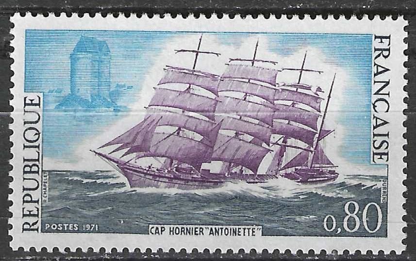 Frankrijk 1971 - Yvert 1674 - Zeilschip Antoinette (PF), Verzenden, Postfris