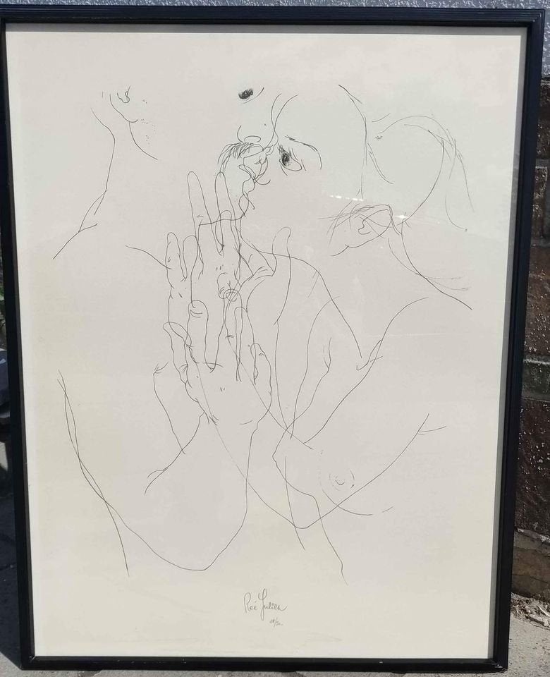 Lithographie signe René julien, Enlèvement ou Envoi