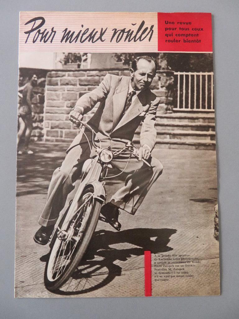 Magazine 1950,s NSU bromfietsen scooters Emile Zatopek, Verzamelen, Ophalen of Verzenden, Zo goed als nieuw, Motoren