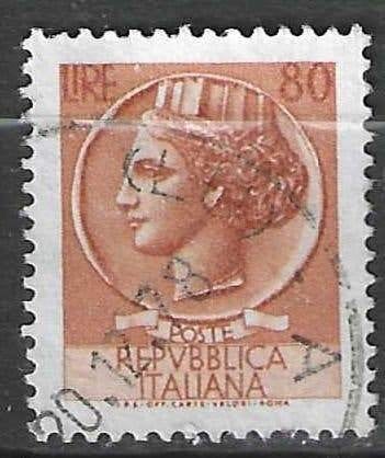 Italie 1968/1972 - Yvert 1005 - Munt van Syracuse 80 l. (ST), Verzenden, Gestempeld